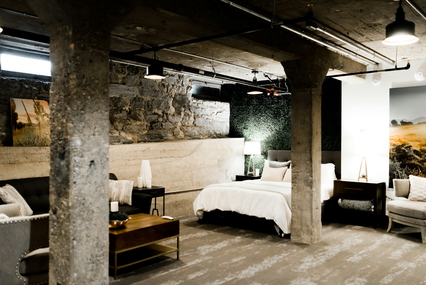 Distinctive loft accommodation ready for a guest audit
